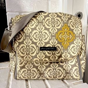 Petunia Pickle Bottom Backpack Diaper Bag BBGL-00-179-DCH, yellow embroidery